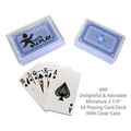Compact Miniature Playing Card Deck - Blue